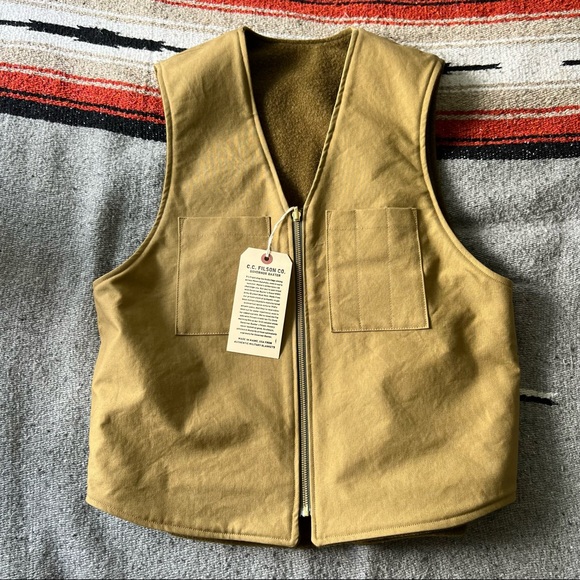 Filson X Governor Baxter S/M Military Wool Blanket Reversible Vest Made in USA - Picture 3 of 12